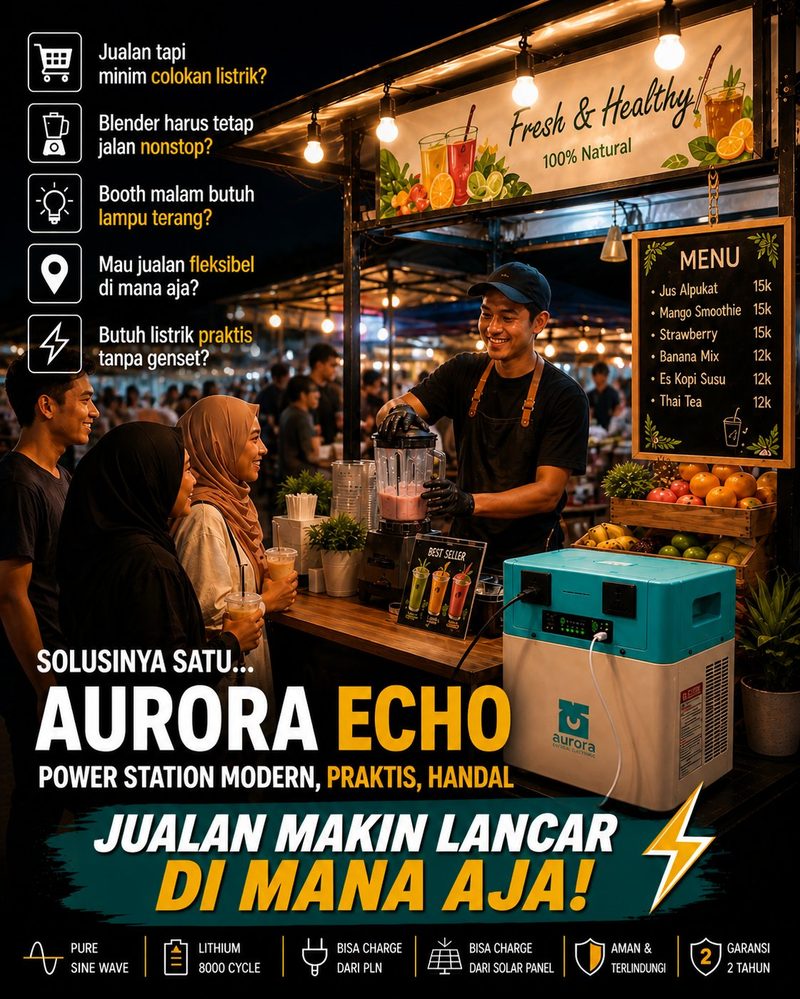 Aurora Echo untuk UMKM dan booth jualan